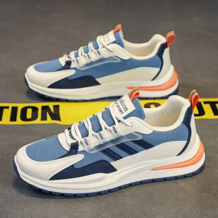 Breathable Mesh Luxury Men’s Running Shoes Sneakers N-10 White/Blue
