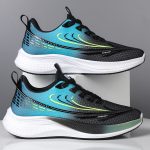 Breathable Mesh Luxury Men’s Running Shoes Sneakers ZM-2503 Black/Blue - Image 3