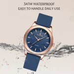 Naviforce 5051 Rubber Belt Ladies Watch- Blue - Image 2