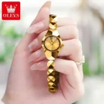 Olevs 7007 Tungsten Steel Ladies Watch- Golden - Image 2