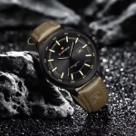 Naviforce 9248 Leather Belt Men's Watch- Brown