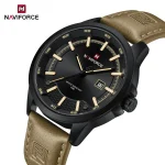Naviforce 9248 Leather Belt Men's Watch- Brown - Image 3