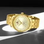 Naviforce 9272 Stainless Steel Men's Watch- Golden - Image 3