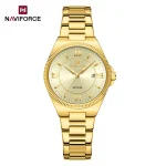 Naviforce 5073 Stainless Steel Ladies Watch- Golden - Image 4