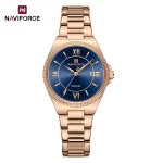 Naviforce 5073 Stainless Steel Ladies Watch- Rose Gold/Blue - Image 4