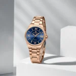 Naviforce 5073 Stainless Steel Ladies Watch- Rose Gold/Blue - Image 2