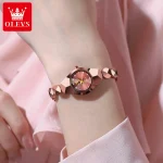 Olevs 7007 Tungsten Steel Ladies Watch- Rose Gold - Image 5