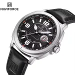 Naviforce 8078 Leather Belt Men's Watch- Black - Image 2
