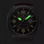 Naviforce 8078 Leather Belt Men's Watch- Brown - Image 3