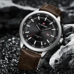 Naviforce 9248 Leather Belt Men's Watch- Coffee