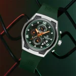 Naviforce 8051 Chronograph Rubber Belt Men's Watch- Green - Image 4