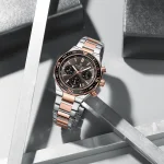 Naviforce 8049 Chronograph Men's Watch- Silver/Rose Gold - Image 2