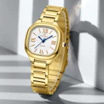 Naviforce 5042 Stainless Steel Ladies Watch- Golden/White - Image 2