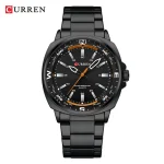 Curren 8455 Stainless Steel Men's Watch- Black - Image 4