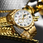 Curren 8427 Chronograph Men's Watch- Golden - Image 2