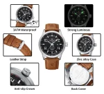 Naviforce 9229 Leather Belt Men's Watch- Brown - Image 4