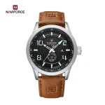 Naviforce 9229 Leather Belt Men's Watch- Brown