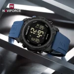 Naviforce 7104 Rubber Belt Men's Watch- Blue - Image 2