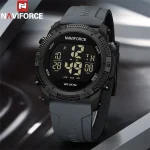 Naviforce 7104 Rubber Belt Men's Watch- Gray