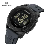 Naviforce 7104 Rubber Belt Men's Watch- Gray - Image 3