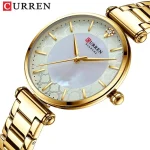 Curren 9072 Stainless Steel Ladies Watch- Golden - Image 3