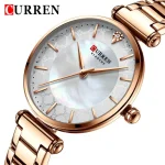 Curren 9072 Stainless Steel Ladies Watch- Rose Gold - Image 3