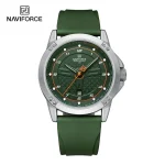 Naviforce 8031 Rubber Belt Men's Watch- Green - Image 3