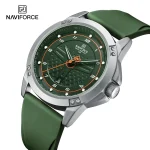 Naviforce 8031 Rubber Belt Men's Watch- Green - Image 2