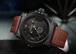 Naviforce 9099 Leather Belt Men's Watch- Brown - Image 2