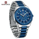 Naviforce 9212 Stainless Steel Men's Watch- Silver/Blue