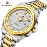 Naviforce 9212 Stainless Steel Men's Watch- Silver/Gold - Image 4
