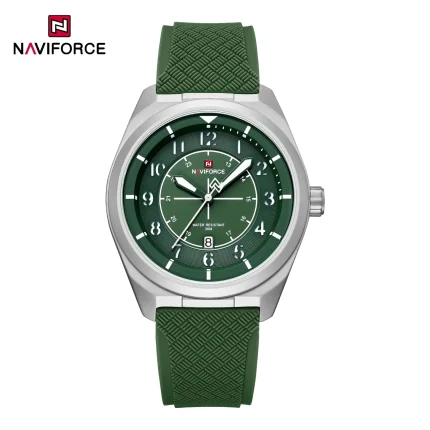 Naviforce 9281 Rubber Belt Men's Watch- Green
