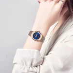 Naviforce 5004 Stainless Steel Ladies Watch- Rose Gold/Blue - Image 2