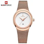 Naviforce 5004 Stainless Steel Ladies Watch- Rose Gold/White - Image 6