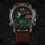 Naviforce 9095 Dual Time Leather Belt Men's Watch- Brown - Image 2