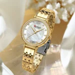 Curren 9087 Stainless Steel Ladies Watch- Golden - Image 3