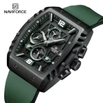 Naviforce 8025 Chronograph Rubber Belt Men's Watch- Green