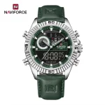 Naviforce 9262 Dual Time Leather Belt Men's Watch- Green - Image 6
