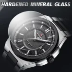 Naviforce 9212 Stainless Steel Men's Watch- Silver/Black - Image 6
