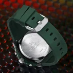 Naviforce 8051 Chronograph Rubber Belt Men's Watch- Green - Image 3
