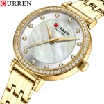 Curren 9087 Stainless Steel Ladies Watch- Golden - Image 4