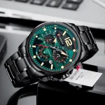 Curren 8395 Chronograph Men's Watch- Black - Image 3