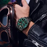 Curren 8395 Chronograph Men's Watch- Black - Image 2