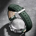 Naviforce 9262 Dual Time Leather Belt Men's Watch- Green - Image 3