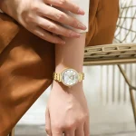 Curren 9087 Stainless Steel Ladies Watch- Golden - Image 2
